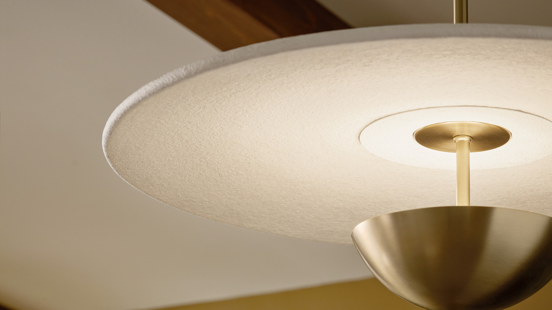LED pendant light detail view showing lumens and brightness by Kichler