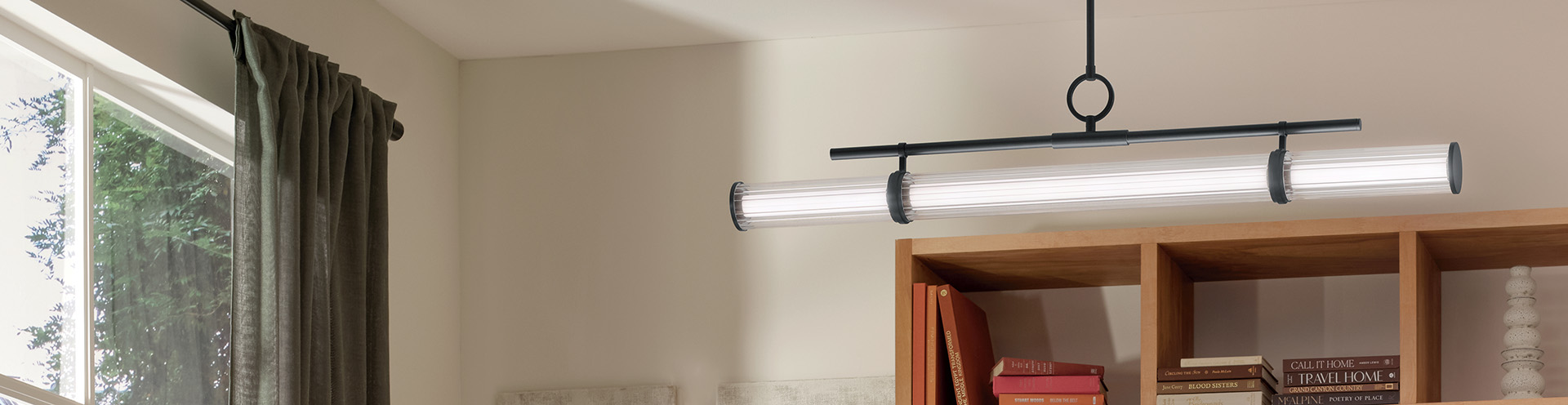 Modern office lighting with Riven LED fixtures by Kichler